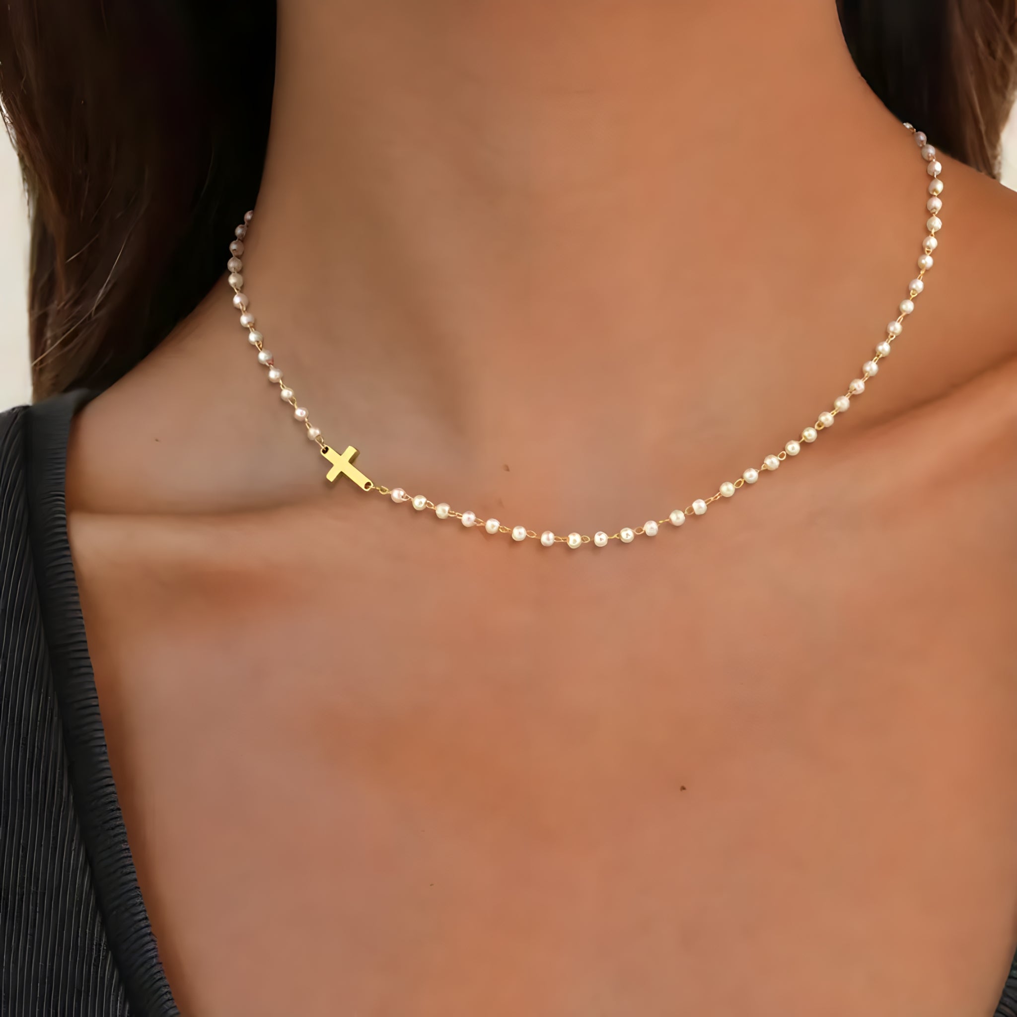 🔥Hot Sale-49% OFF🔥Cross & Pearls Necklace