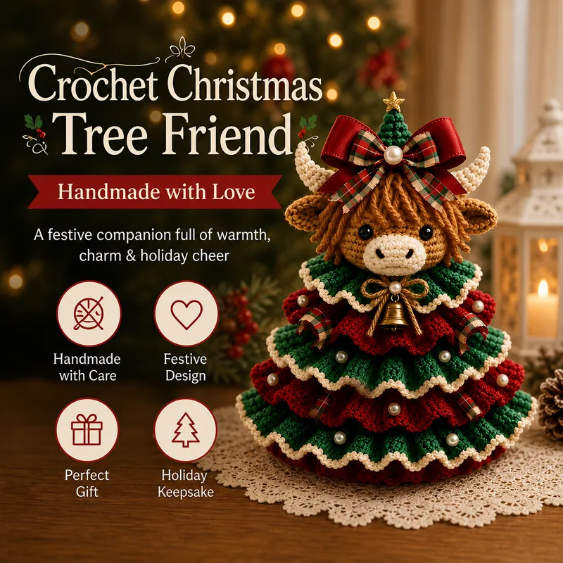 🔥LAST DAY 50% OFF - 🎄Crochet Animal Christmas Tree DIY Kit – Stitch a Little Christmas Magic