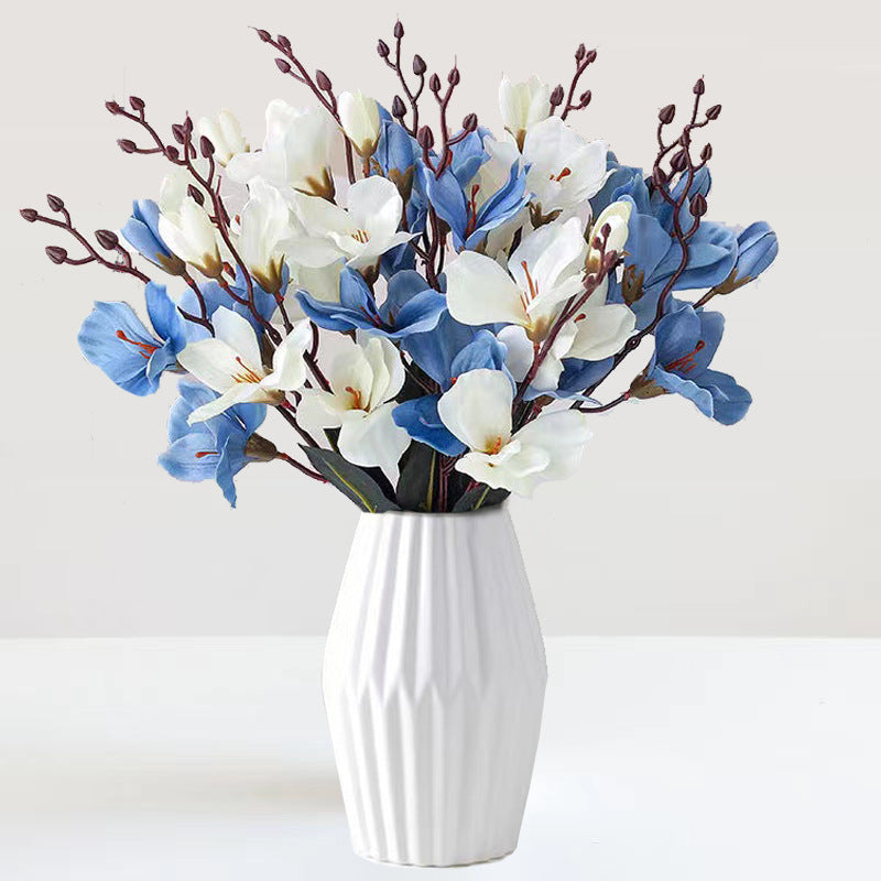 17" Artificial Magnolias Bush Silk Flowers Perfect for Bulk Arrangements