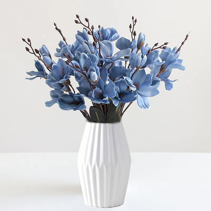17" Artificial Magnolias Bush Silk Flowers Perfect for Bulk Arrangements