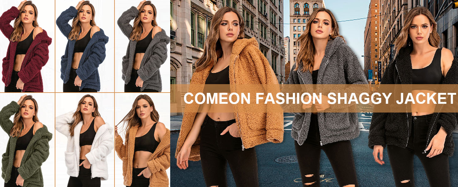 fluffy jacket for women