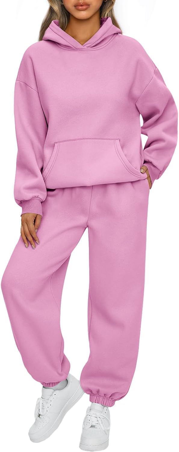 Womens 2 Piece Lounge Sweatsuit Sets Oversized Fall Hoodies & Baggy Jogger Sweatpants