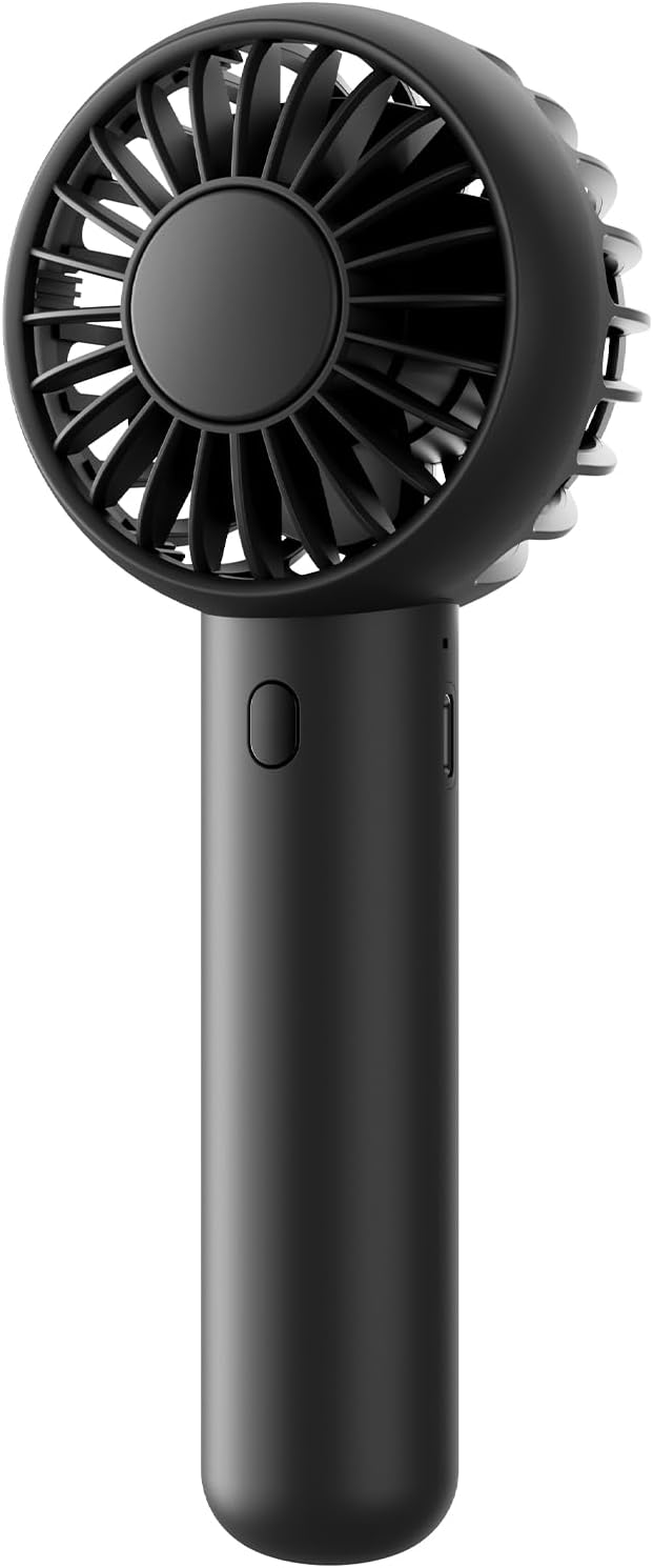 Mini Portable Fan, Small and Powerful, Cute Design 3 Speed Personal Handheld fan and Desktop with Base, Lightweight USB Rechargeable for Travel Lash Makeup Girl Women Summer Gift Pink