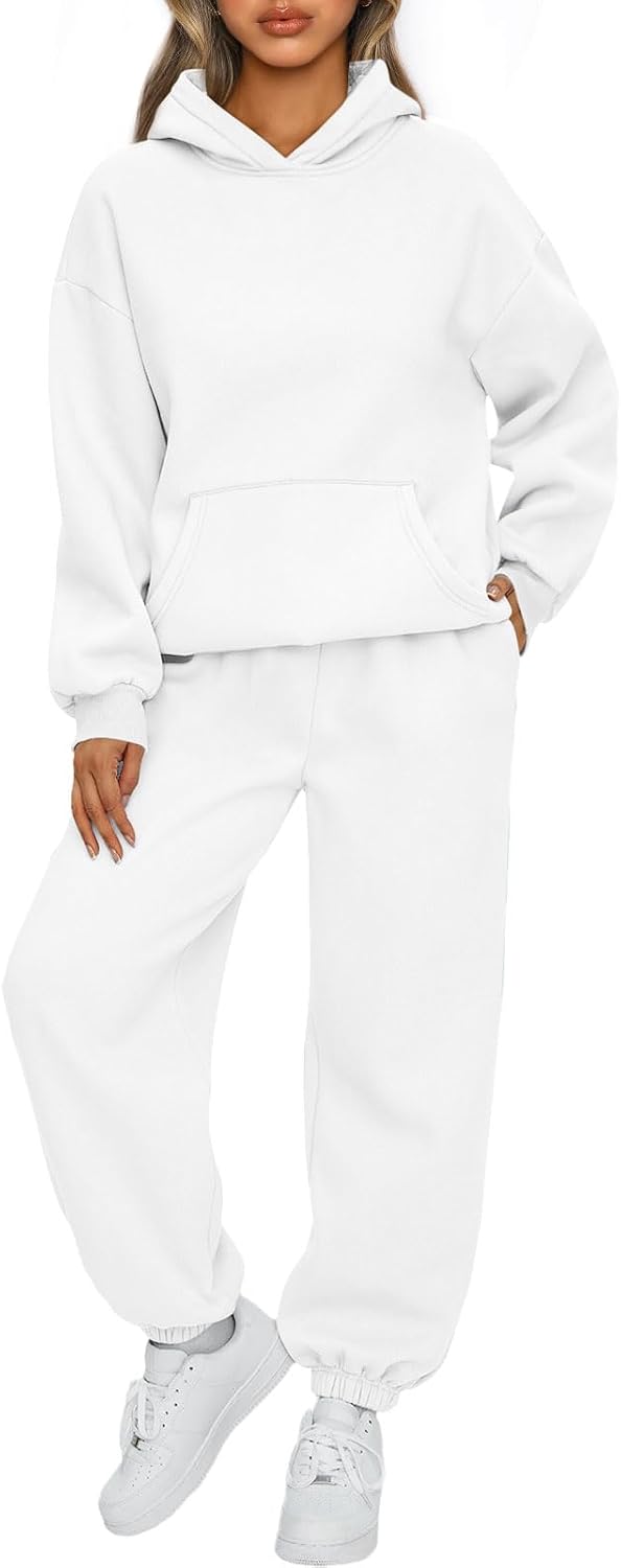 Womens 2 Piece Lounge Sweatsuit Sets Oversized Fall Hoodies & Baggy Jogger Sweatpants