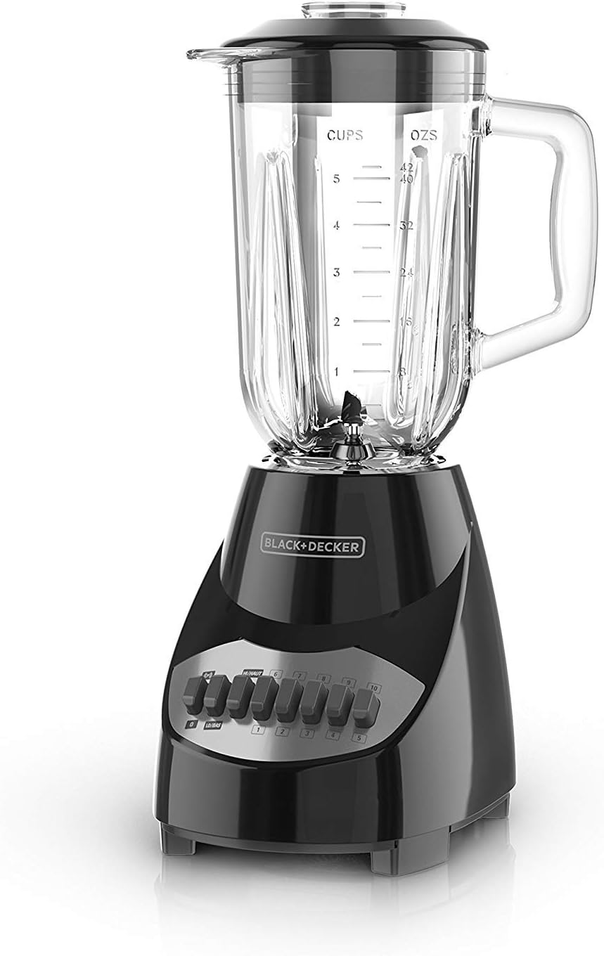 Crush Master Blender, 10-Speeds with Stainless Steel Blades, Black, BL2010BP