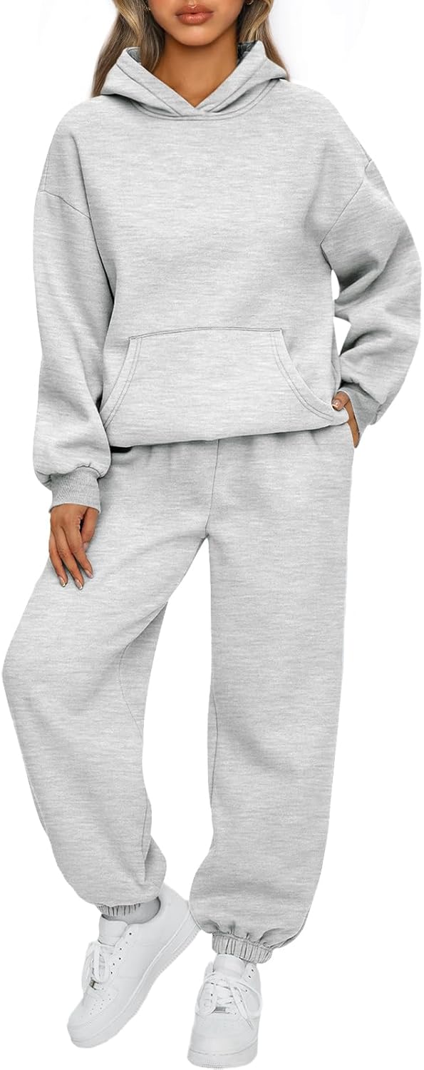 Womens 2 Piece Lounge Sweatsuit Sets Oversized Fall Hoodies & Baggy Jogger Sweatpants