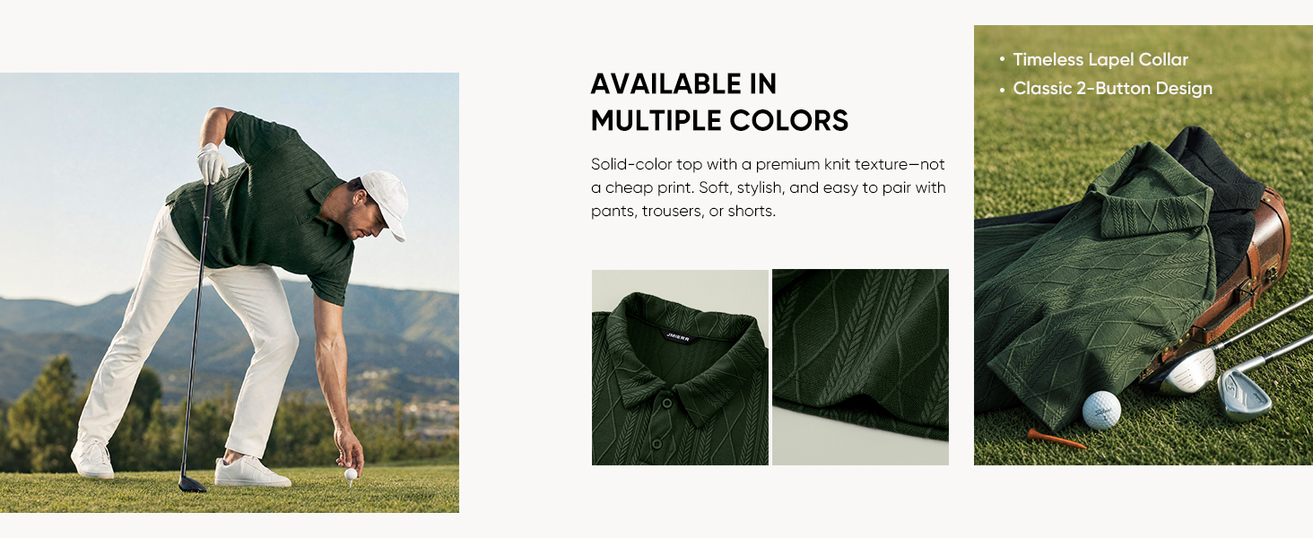 Textured Polo Shirts