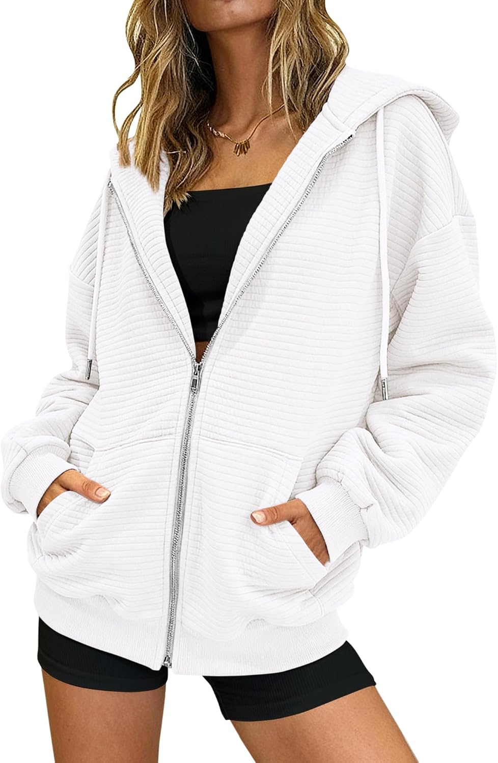 Zip Up Hoodie Women Long Sleeve Sweatshirts Fall Outfits 2025 Oversized Hoodies Casual Fashion Jackets