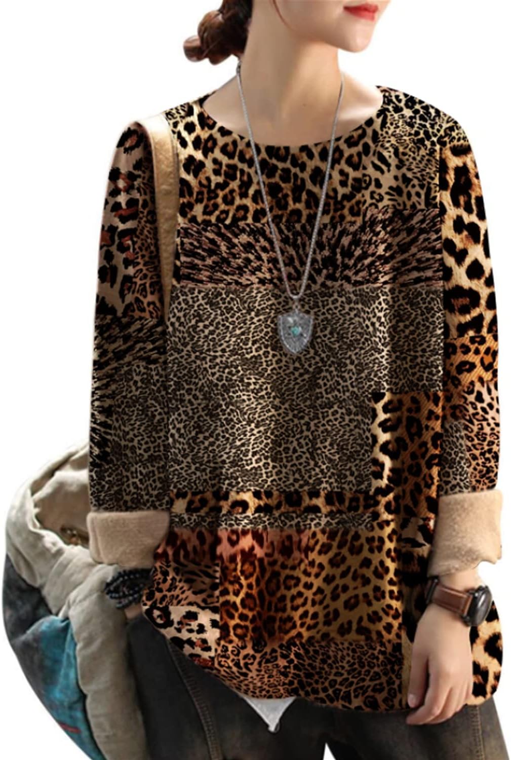  Women Christmas Sweater Graphic Printed Oversized Pullover Sweaters Casual Loose Knit Tops S01