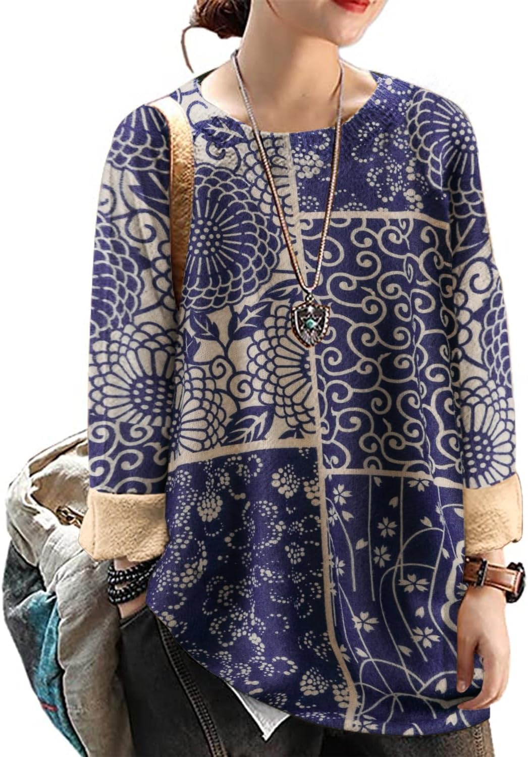  Women Christmas Sweater Graphic Printed Oversized Pullover Sweaters Casual Loose Knit Tops S01