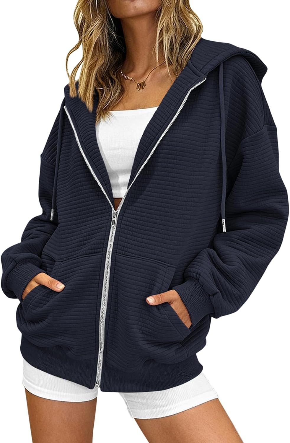 Zip Up Hoodie Women Long Sleeve Sweatshirts Fall Outfits 2025 Oversized Hoodies Casual Fashion Jackets