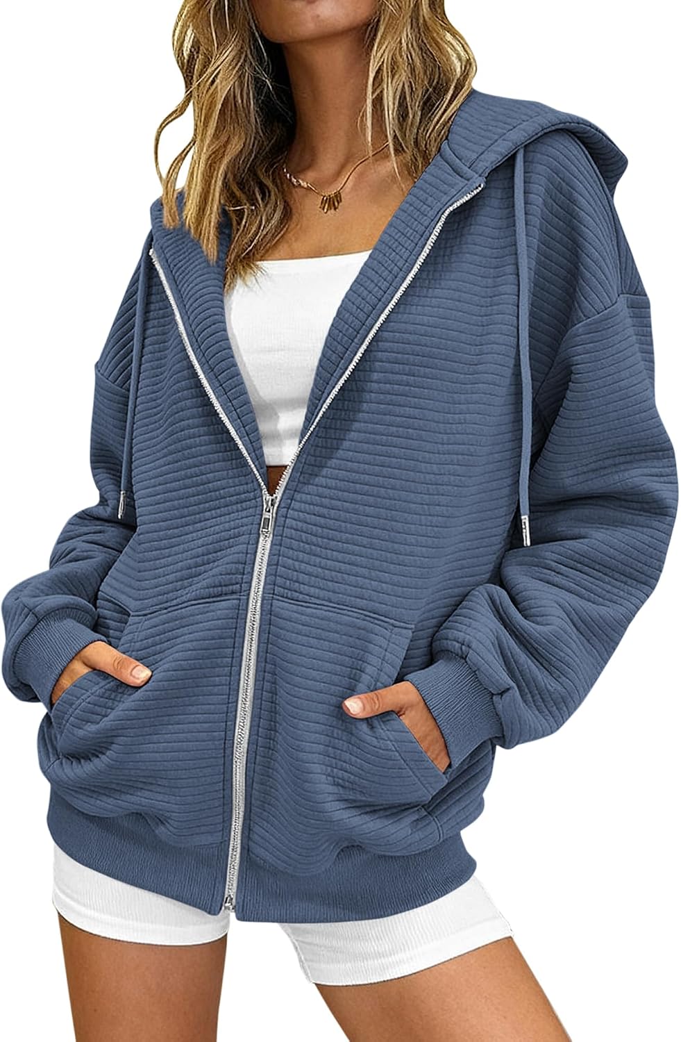 Zip Up Hoodie Women Long Sleeve Sweatshirts Fall Outfits 2025 Oversized Hoodies Casual Fashion Jackets