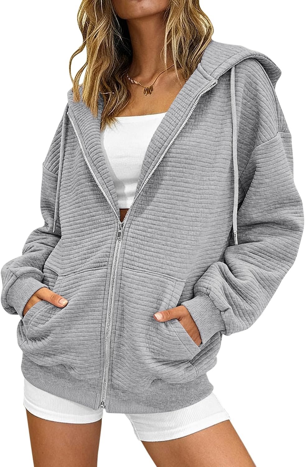 Zip Up Hoodie Women Long Sleeve Sweatshirts Fall Outfits 2025 Oversized Hoodies Casual Fashion Jackets
