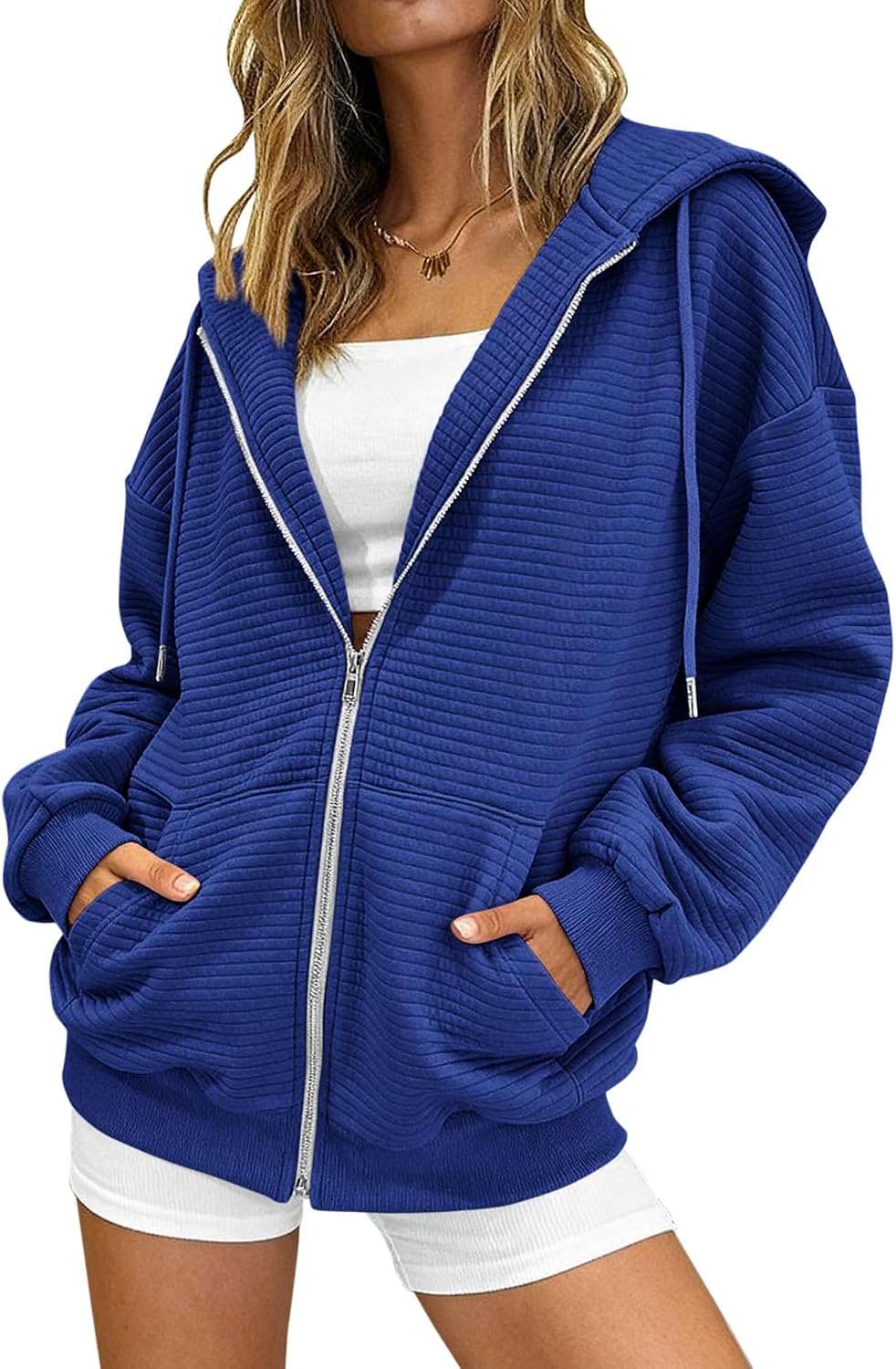 Zip Up Hoodie Women Long Sleeve Sweatshirts Fall Outfits 2025 Oversized Hoodies Casual Fashion Jackets