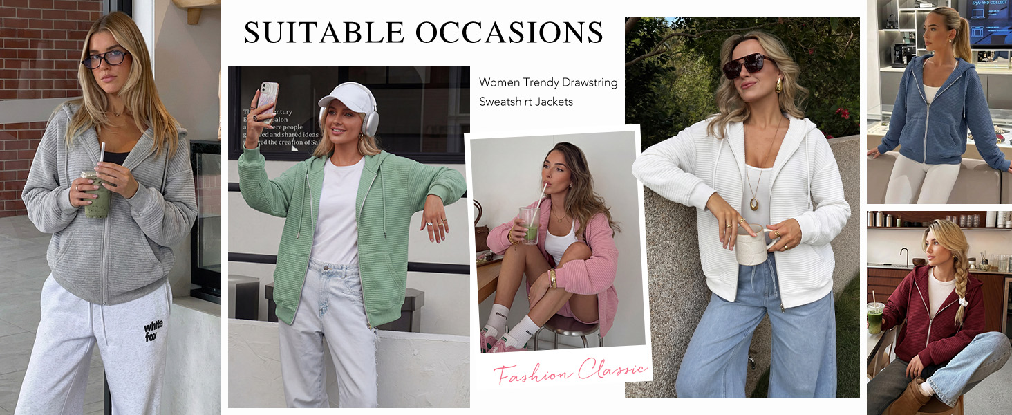 Spring Long sleeve hoodies for women Fall clothes for women modest Womens sweatshirt Jackets Cruise