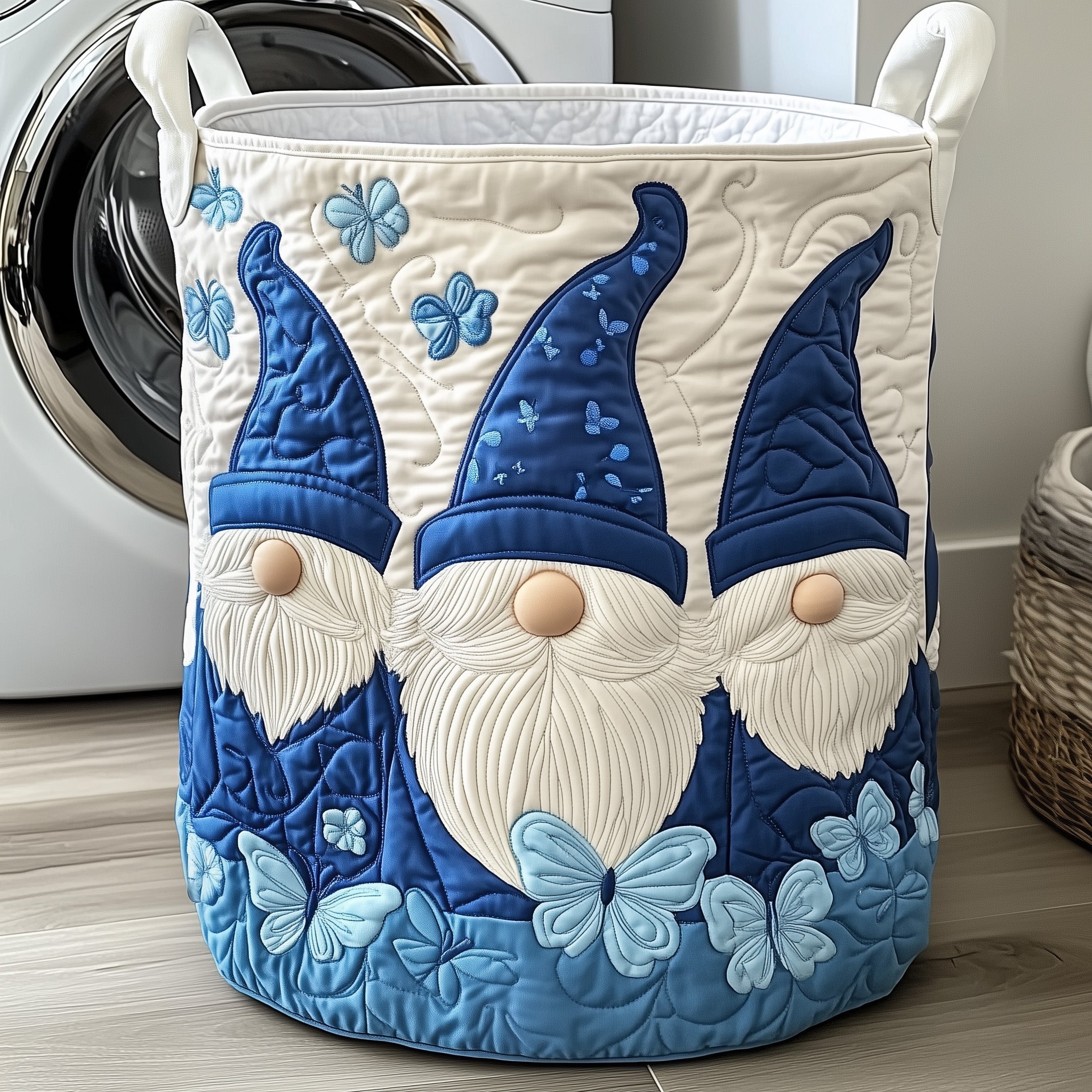 Gnome Quilted Laundry Basket GFTOXM342