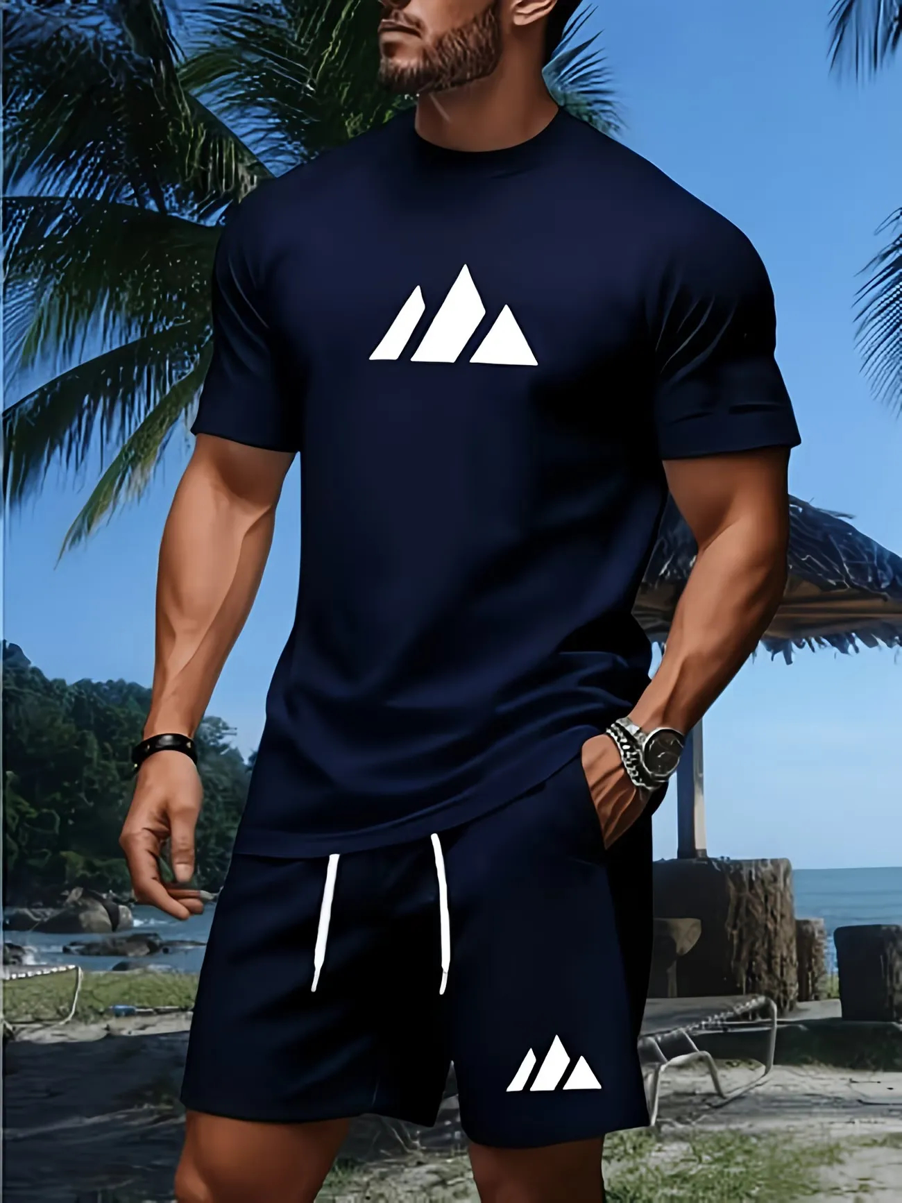 ⏰ Letzter Tag: 50% Rabatt! 🔥-Herren Sport Set mit T-Shirt und Shorts