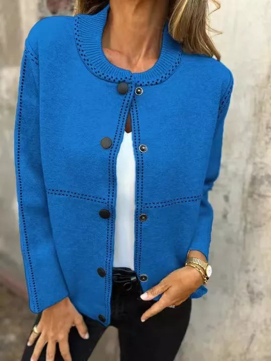 Hazel Blues® | Button Up Long Sleeve Cardigan