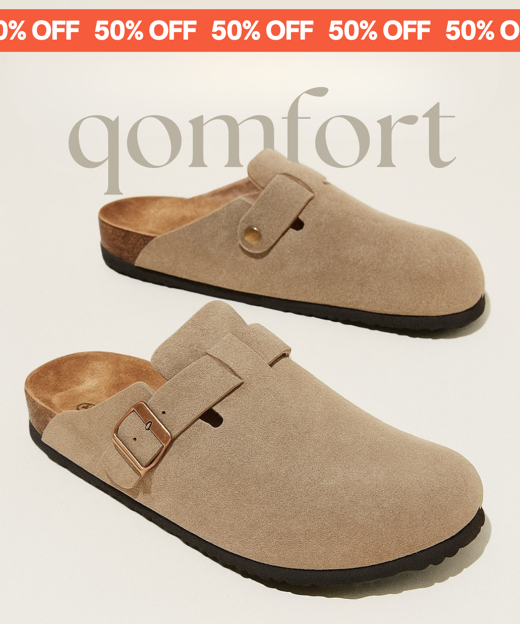 Genuine Suede Clogs by Qomfort