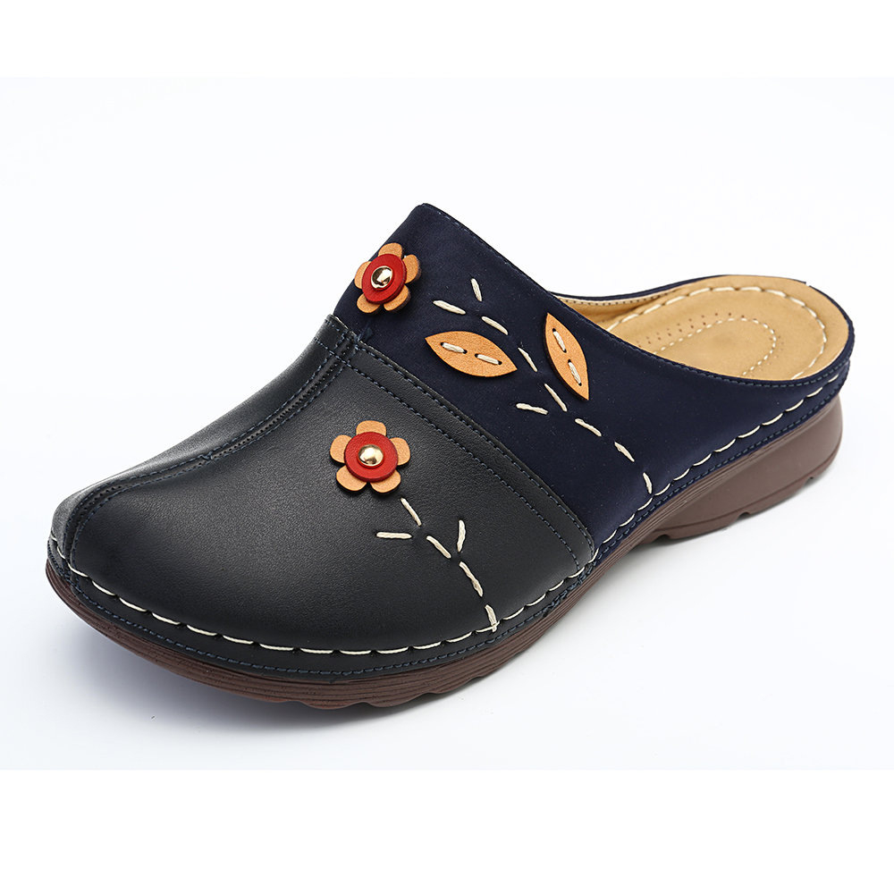 🔥Last Day Promotion 50% OFF - Women's Casual Leather Wedge Sandals