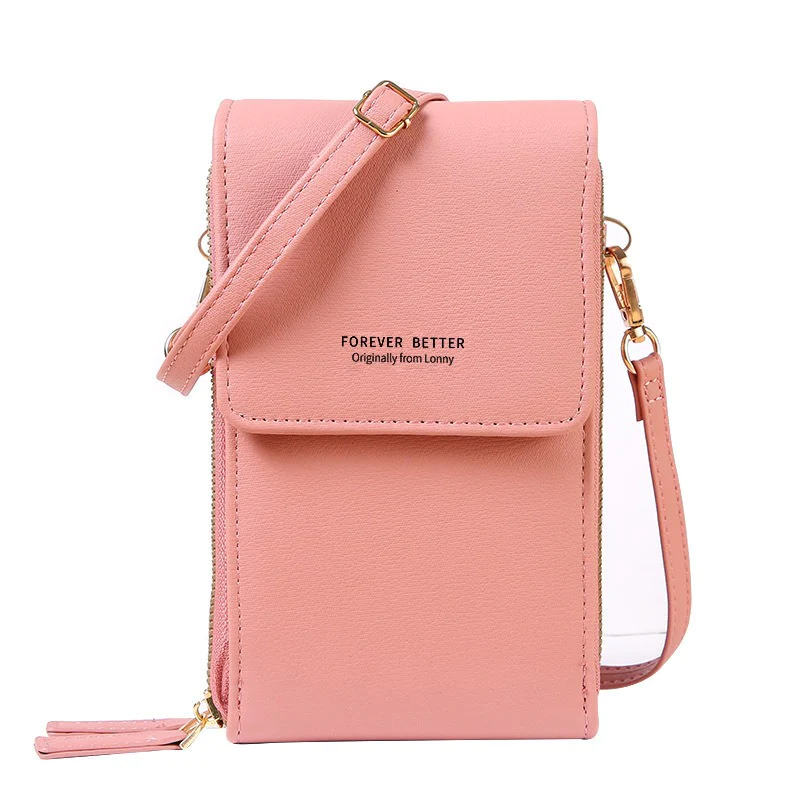 Touch Screen Cell Phone Purse Soft Leather Women's Shoulder Bag