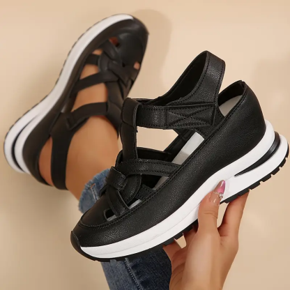 Women’s Soft Adjustable Sandals – Hook & Loop, Comfort Fit for Wide & Narrow Feet