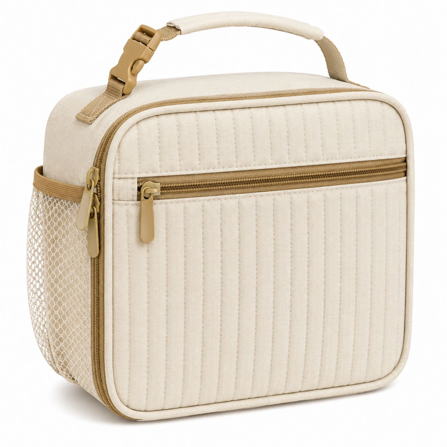 Sac à déjeuner isotherme beige avec poignée