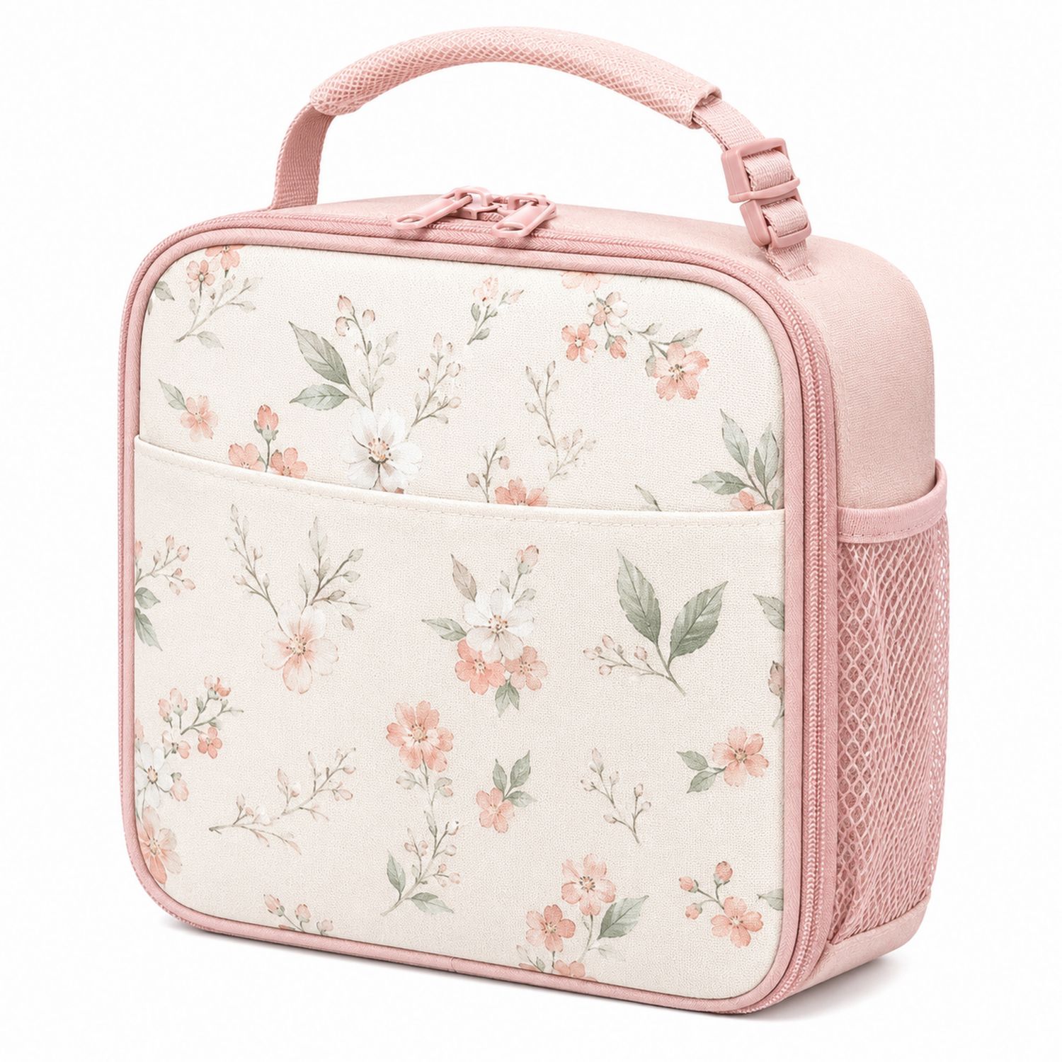 Sac Isotherme Imprimé Floral Romantique Rose