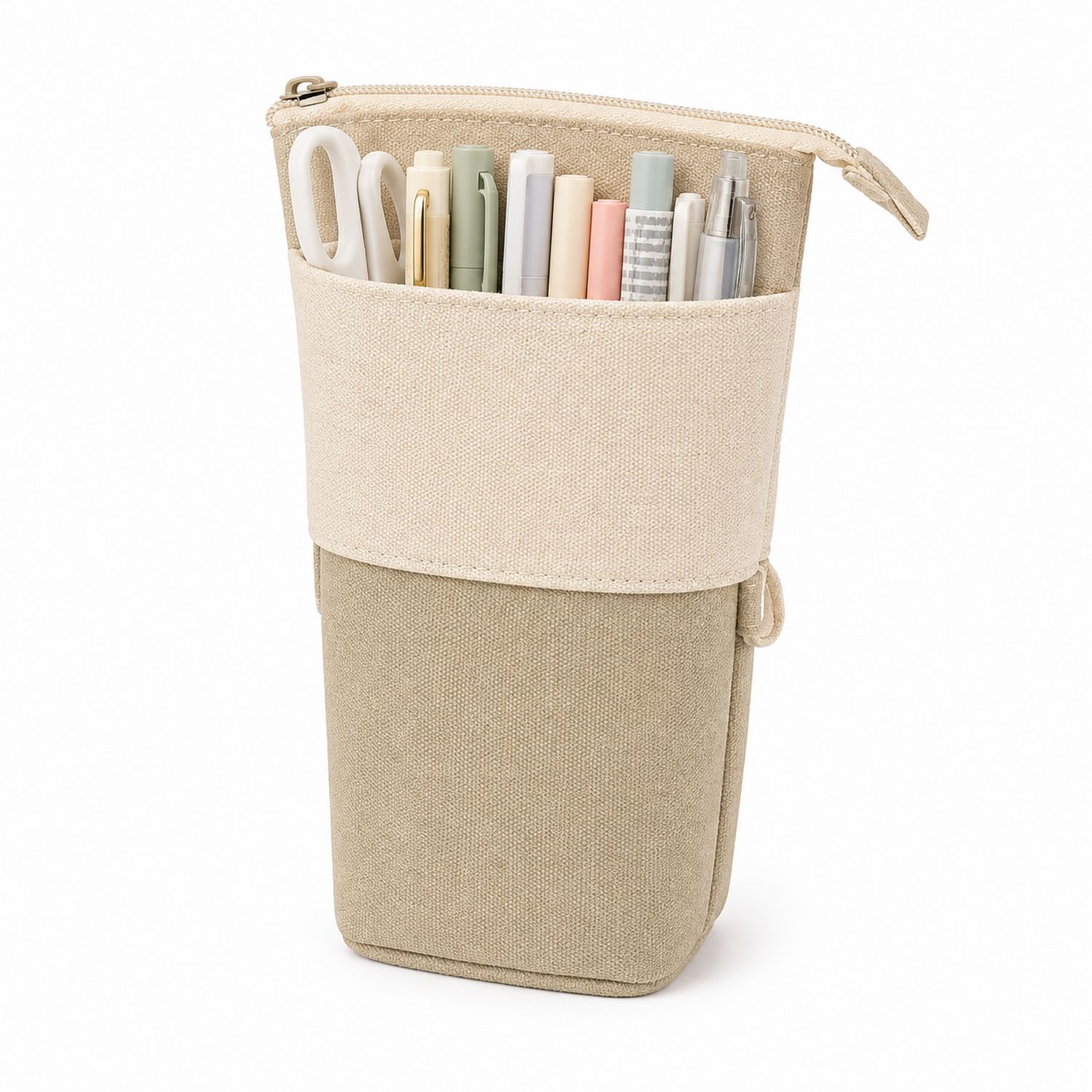 Trousse Organisatrice Extensible pour Stylos en Beige