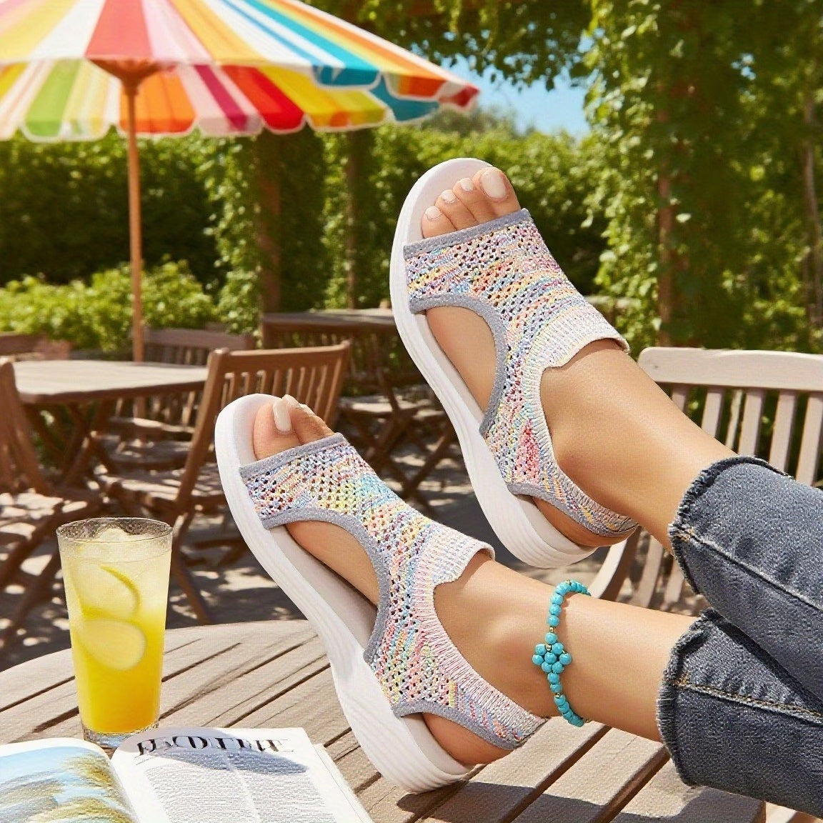 Women's Open-Toe Orthopedic Wedge Sandals 鈥?Lightweight, Breathable & Joint-Friendly