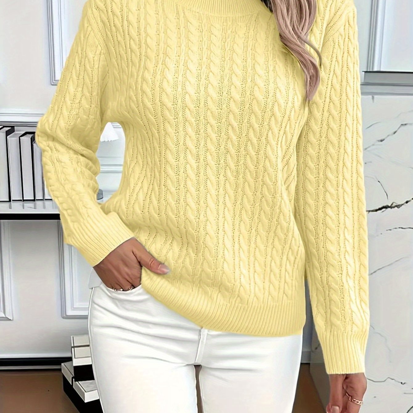 50% OFF Today | Classic Cable Knit Sweater – Loose Fit