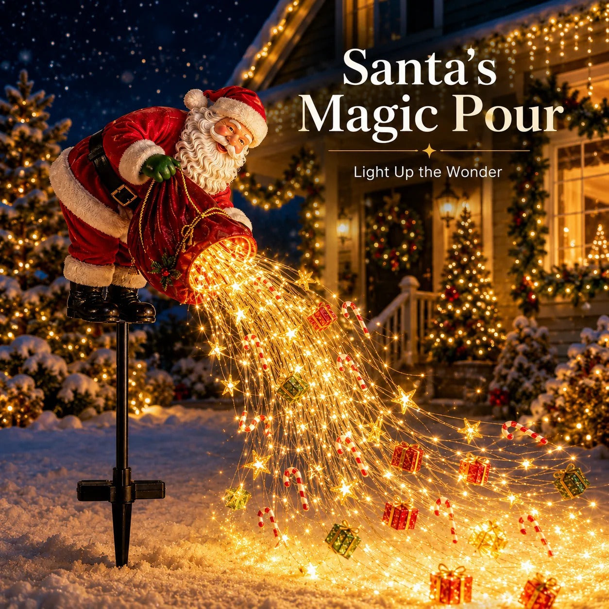 🎅Christmas Early Discount 49% Off 🎁 Santa&rsquo;s Magic Pour &ndash; Flowing LED Christmas Garden Light