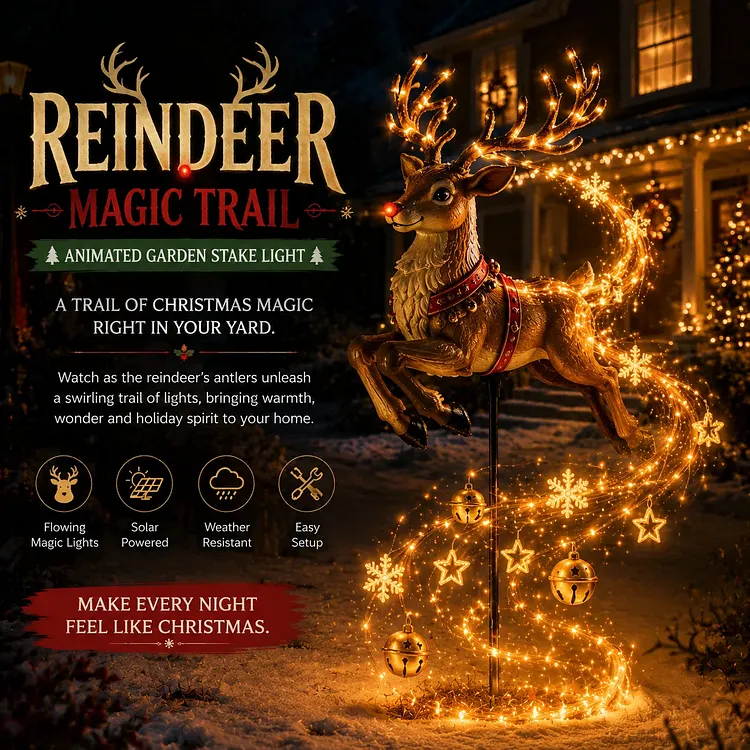 🎅✨ 2026 New Santa&rsquo;s Flying Sleigh Gift Cascade &ndash; Solar Christmas Garden Light