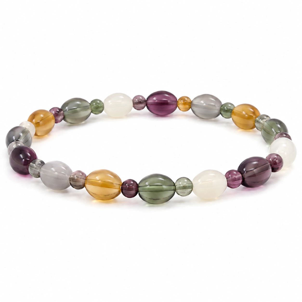 Elastisches Armband aus mehrfarbigen Edelsteinen-homverica