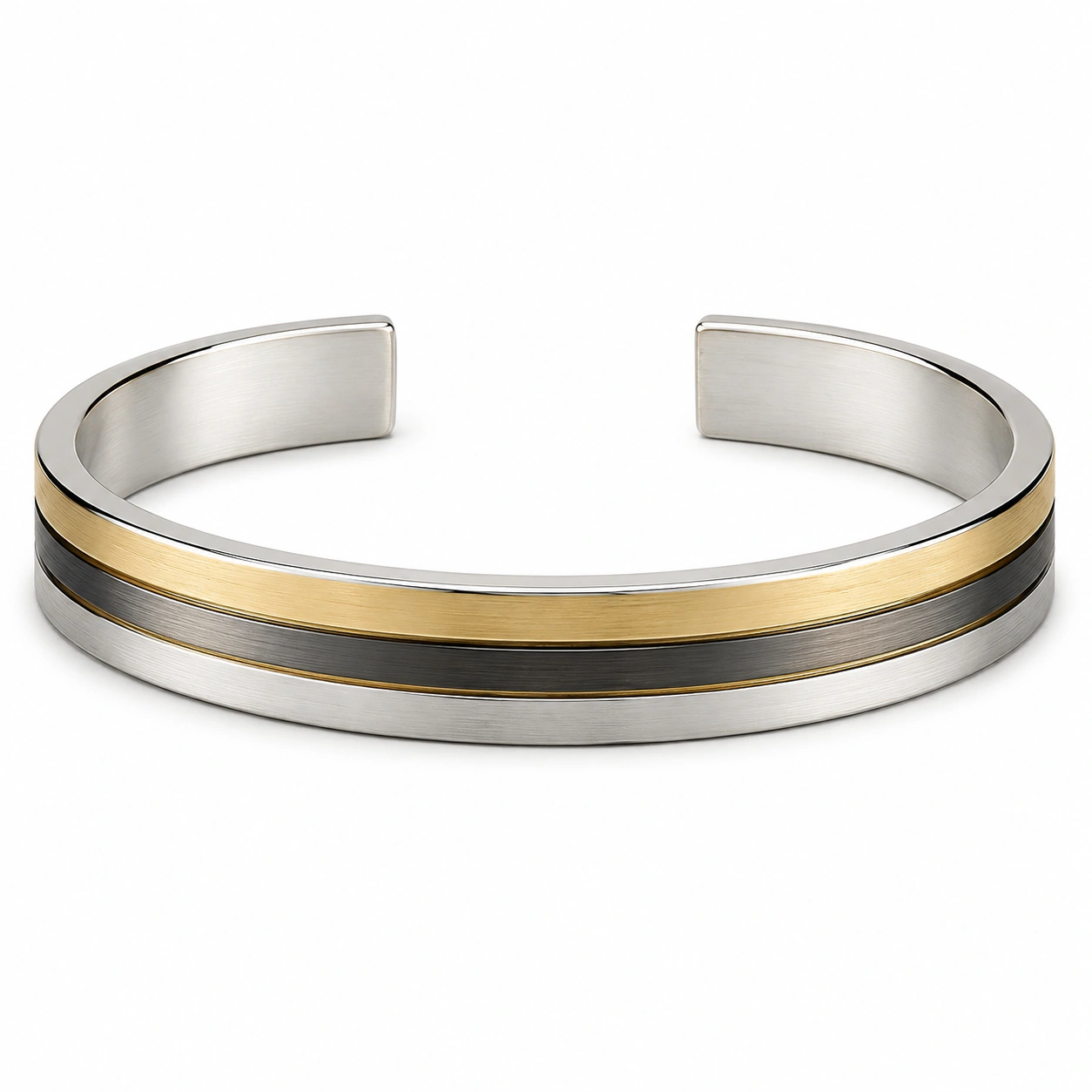 Damenarmband Gliederkette Bicolor Silber, Gold und Roségold 20 cm-homverica