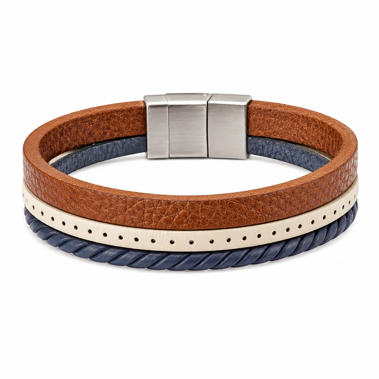 Verstellbares Armband mit Schnalle, Braun/Grün-homverica