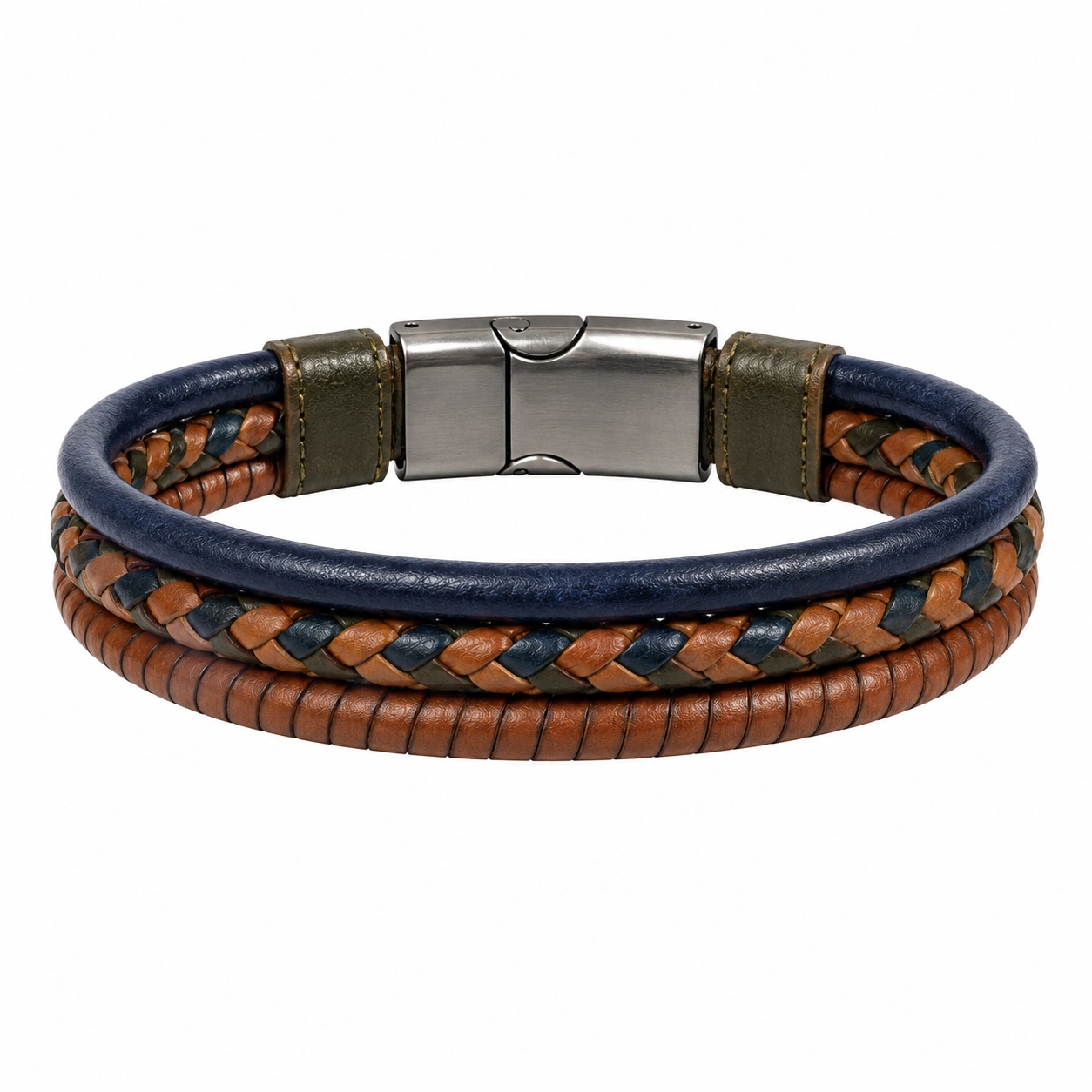 Mehrfarbiges Geflochtenes Armband mit Magnetverschluss 21cm-homverica
