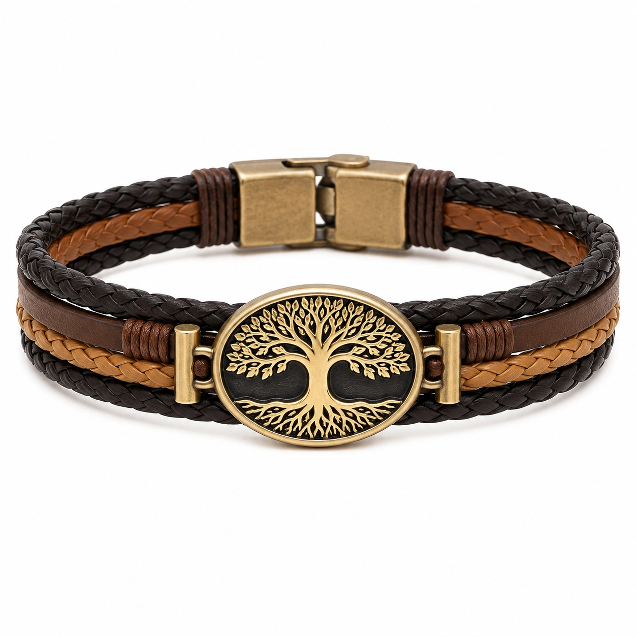 Lebensbaum-Armband mit Kristallen und dreifarbiger Optik-homverica