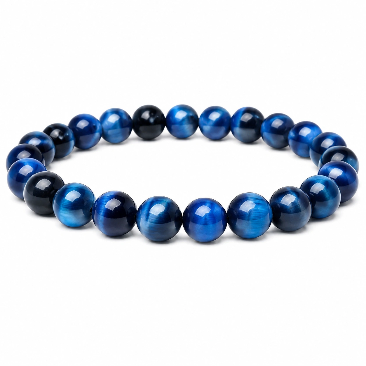 Elegantes Armband aus blauem Tigerauge, 20cm-glarnovex
