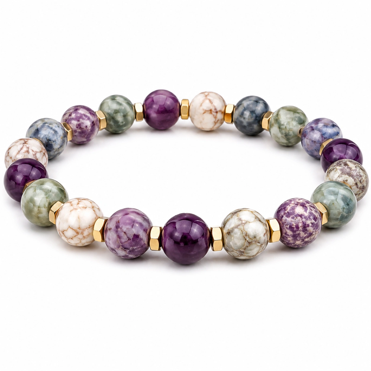 Edelsteinarmband Mehrfarbig 18 cm-glarnovex