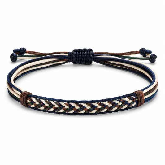 Verstellbares Mehrfarbiges Geflochtenes Armband-glarnovex
