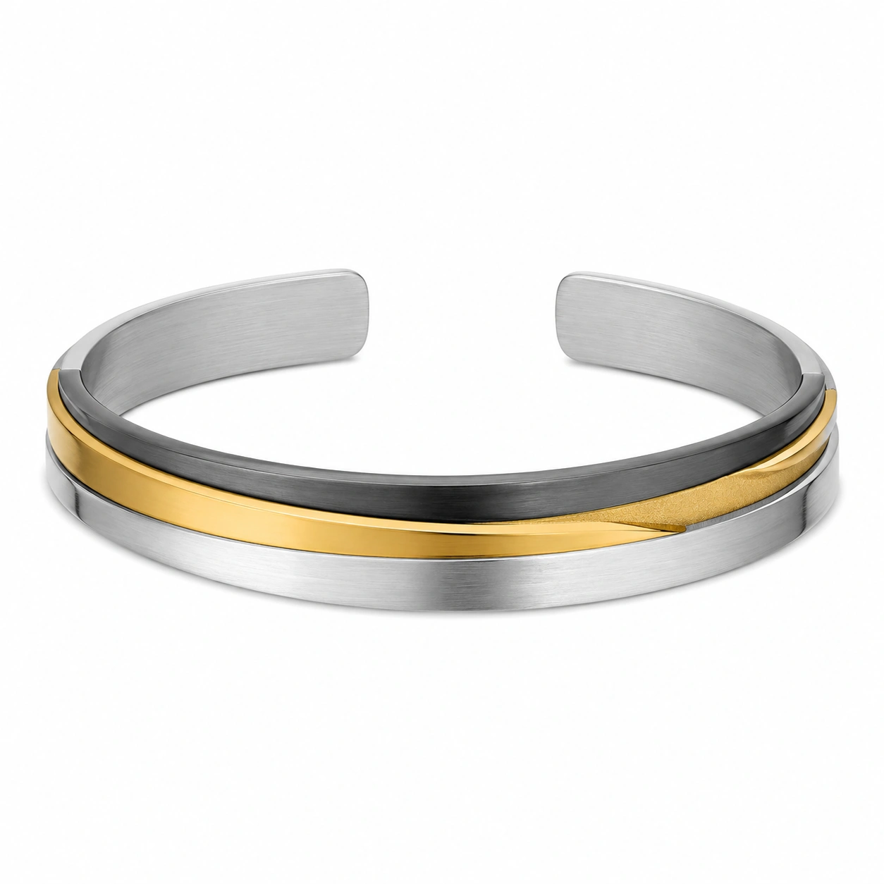 Minimalistisches Manschettenarmband in Gold und Silber-decozrina