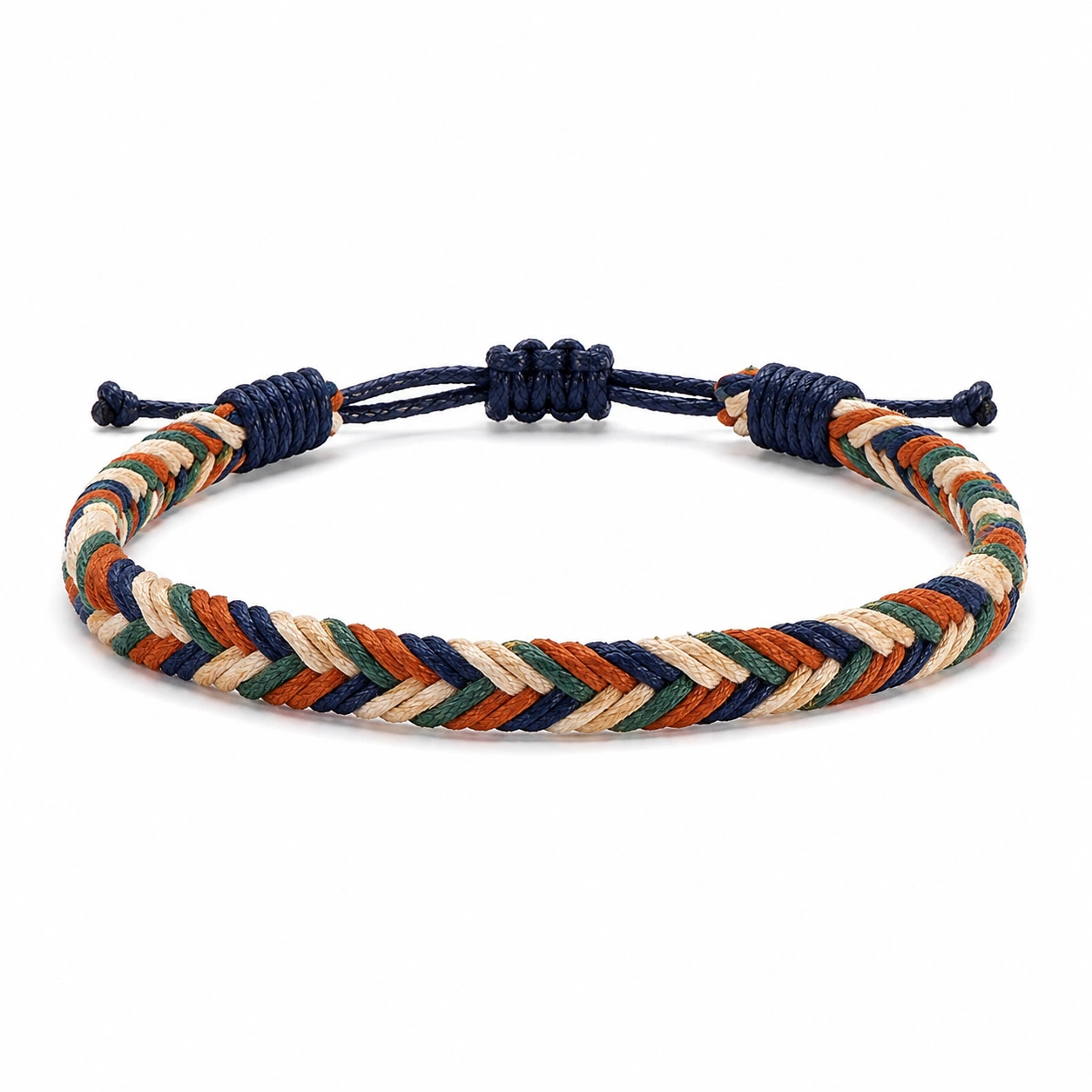 Mehrfarbiges Verstellbares Geflochtenes Kordelarmband-decozrina