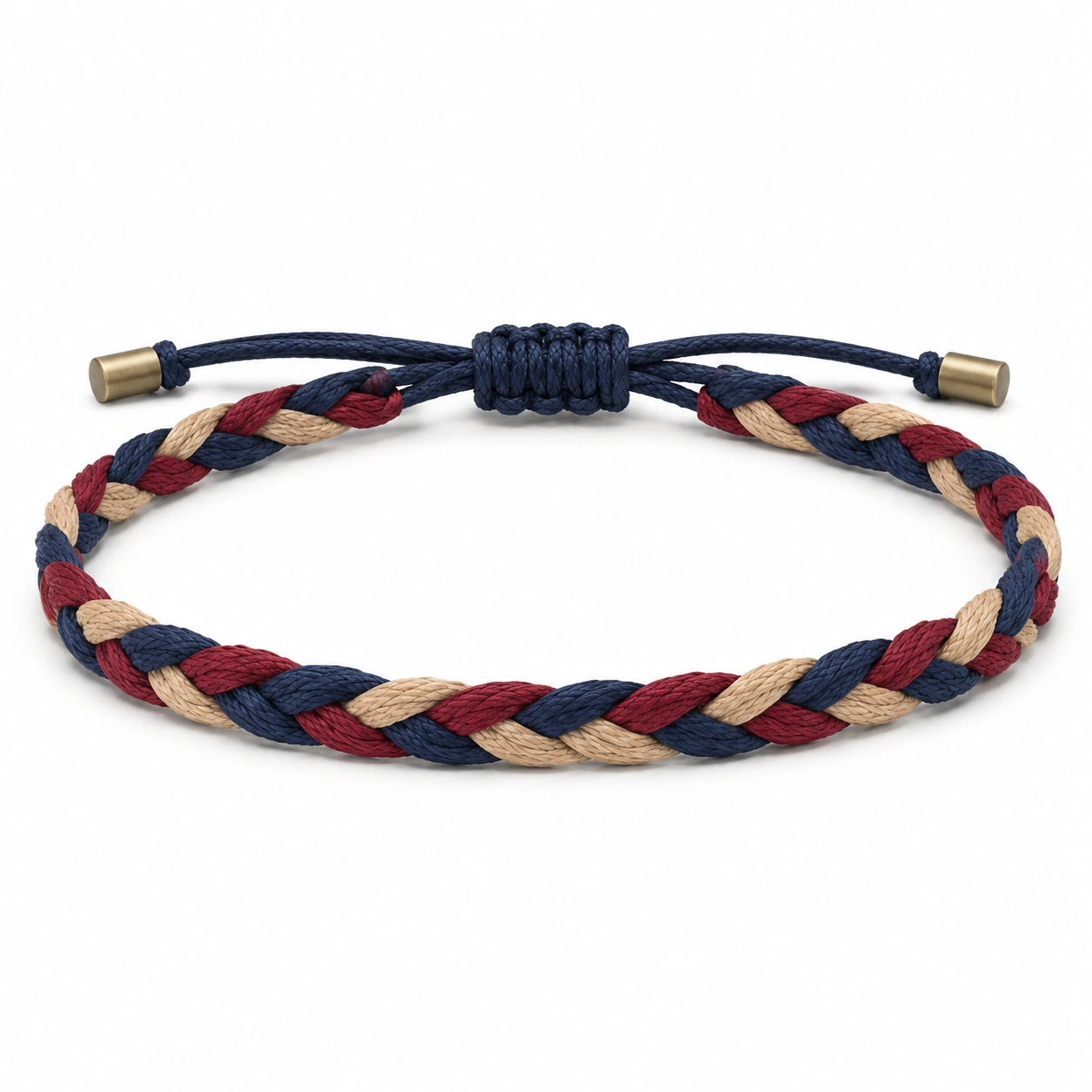 Geflochtenes Armband Blau Rot Beige Verstellbar-decozrina