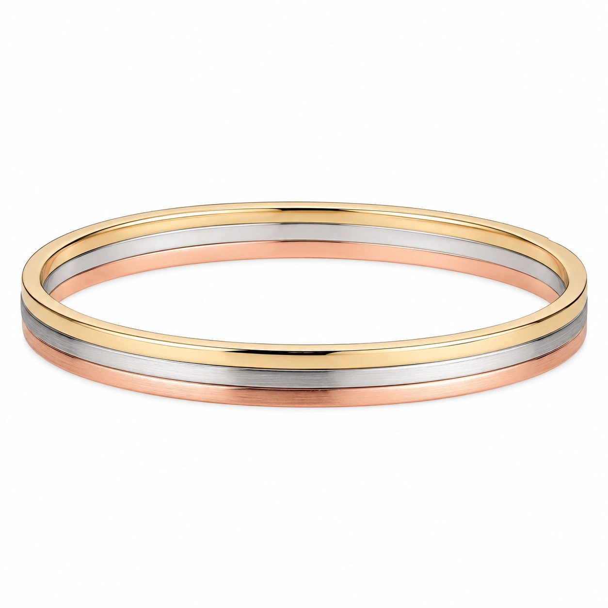 Minimalistischer Armreif in Gold, Silber und Roségold-decozrina