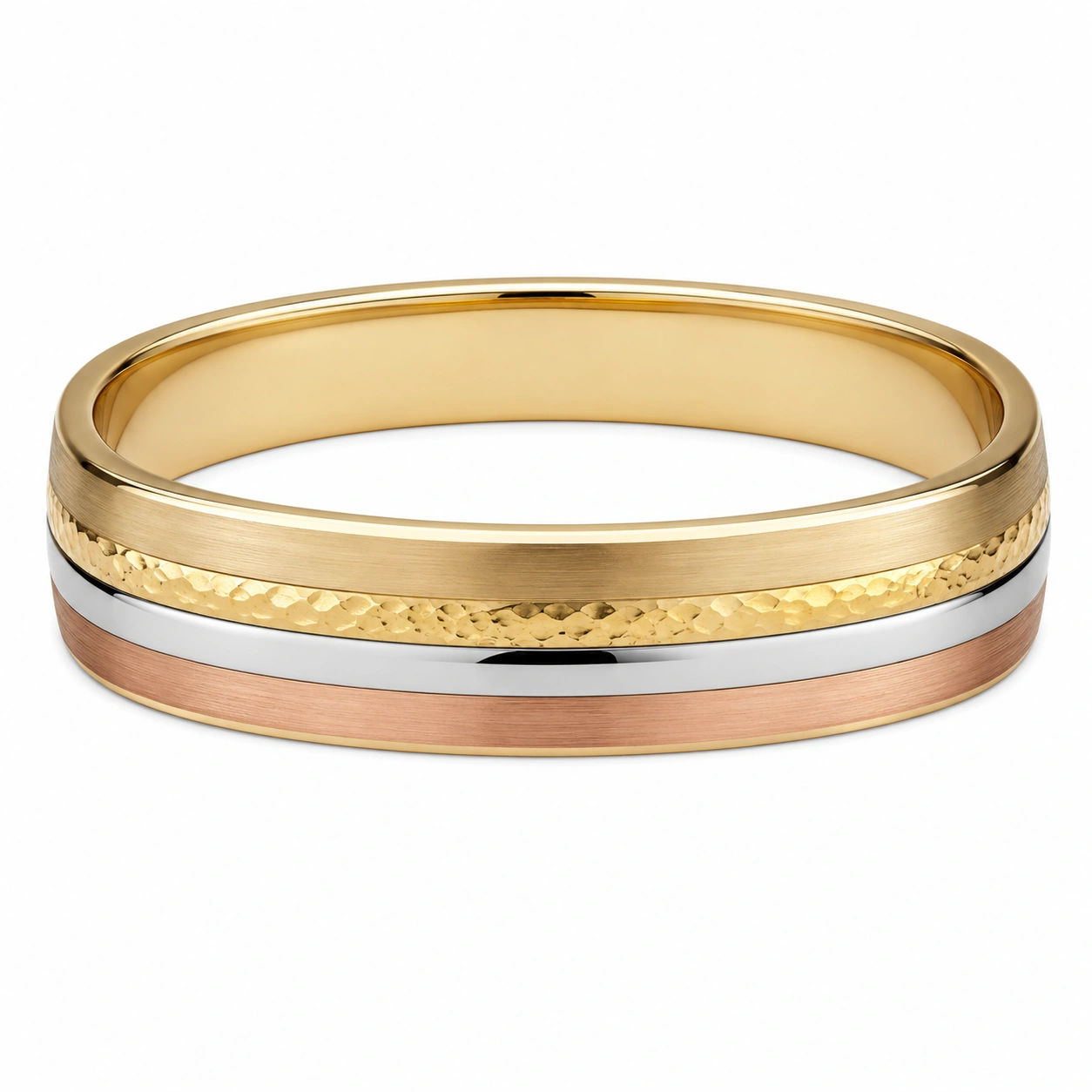 Damen Armreif in Gold, Silber und Roségold, Mehrfarbiges Design-decozrina