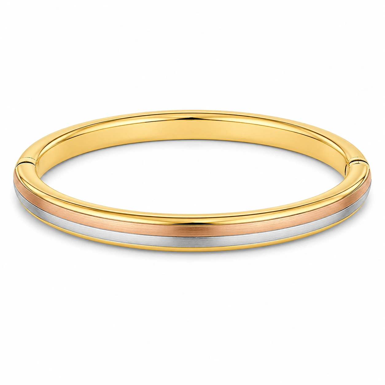 Damen Armreif Bicolor Gelbgold Roségold Silber-decozrina