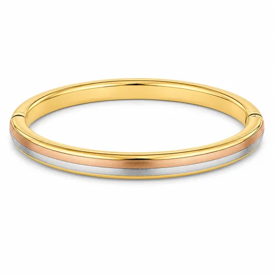 Damen Armreif Bicolor Gelbgold Roségold Silber-decozrina