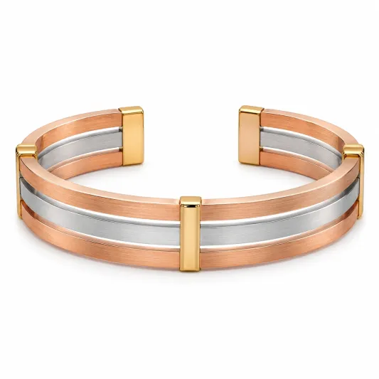 Armreif in Roségold, Silber und Gold-irmandrix