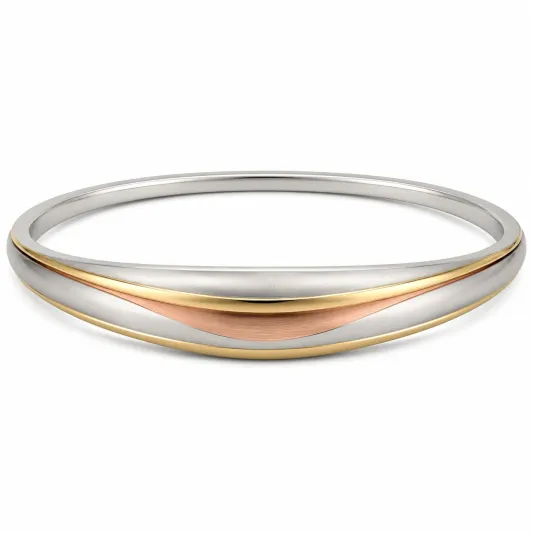 Eleganter Damen Armreif in Gold, Silber und Roségold-irmandrix
